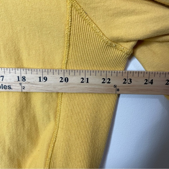 Champion + Todd Snyder Mens XL Yellow Ringer Spellout Chain Stitch Sweatshirt - Picture 9 of 11
